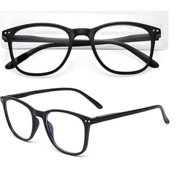 NWT Black Round Square Reading Nerd Glasses 1.5 Readers F17 88193 - Picture 1 of 1
